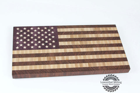 American Flag End Grain Cutting Board (Large)
